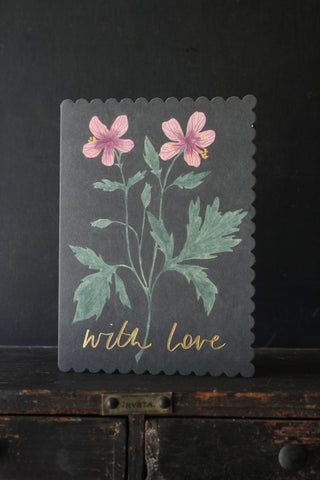 Wanderlust Card - Geranium 'With Love'
