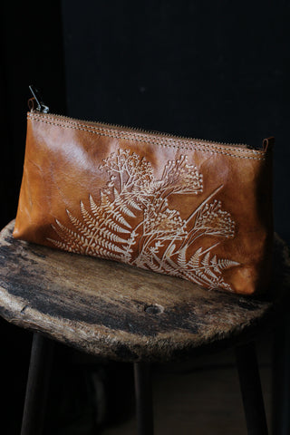 Flora Leather Pouch