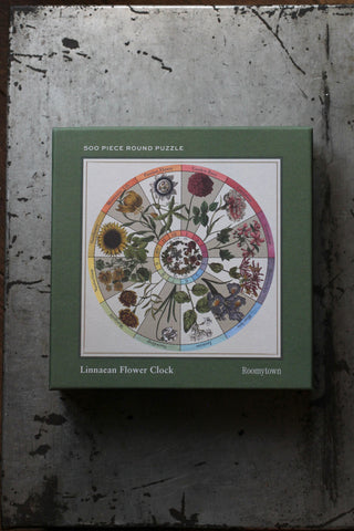 Flower Clock | 500-Piece Round Jigsaw Puzzle