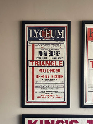 Vintage Theatre poster framed | Triangle