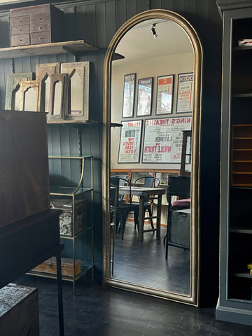 Brass Round Top Mirror