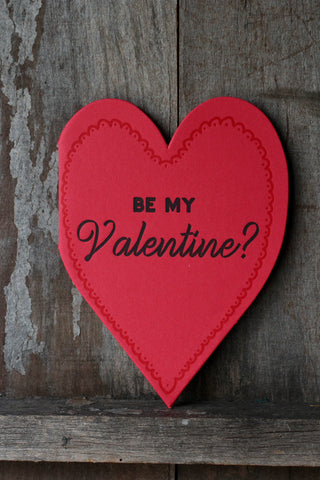 Be my Valentine heart card