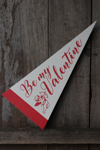 Be my Valentine pennant card