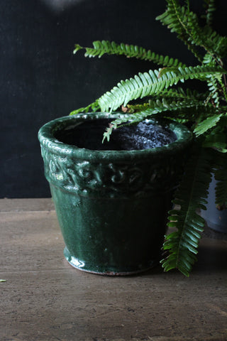 Green Ornate Planter