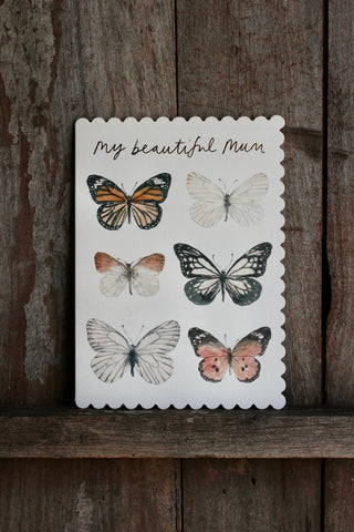 Wanderlust Card - Butterfly 'My Beautiful Mum'