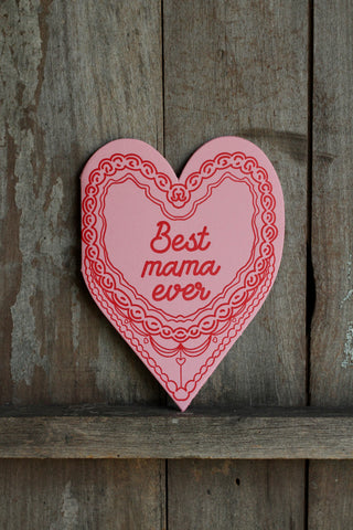 Best mama ever | cake heart card