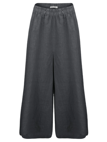 Culotte  Linen Trouser - Charcoal