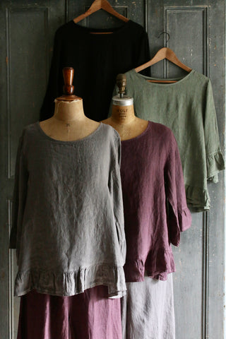 Linen Frill Top