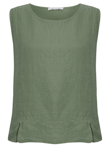 Sleeveless Linen Top