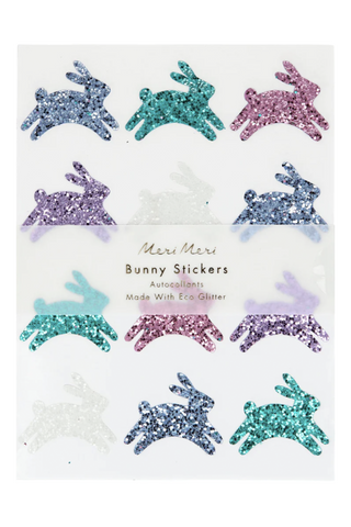 Glitter Bunny Stickers (x 8 sheets)