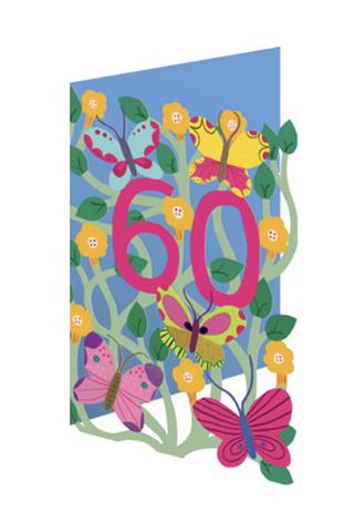 60 Flowers Lasercut Card