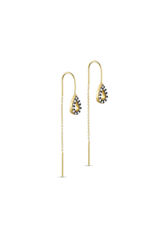 Maya chain earrings / zircons