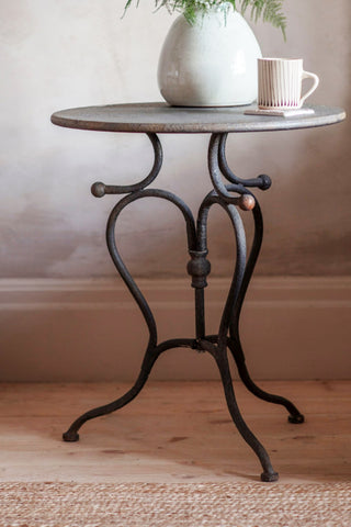 Round Steel Side Table