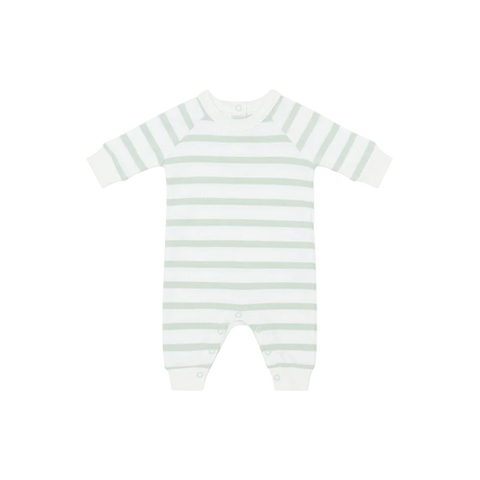 Powder Blue & White Breton Striped All-In-One