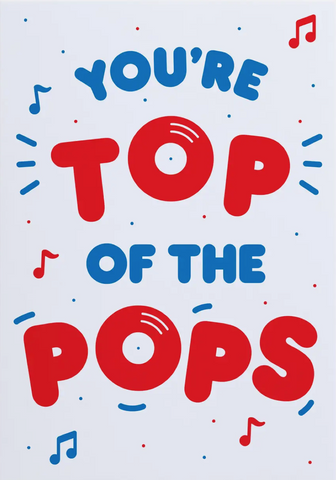 Top of the Pops Greeting Card -Crispin Finn