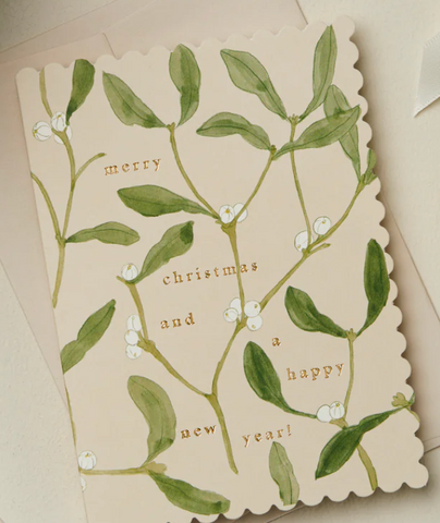 Wanderlust Card - Mistletoe 'Merry Christmas'