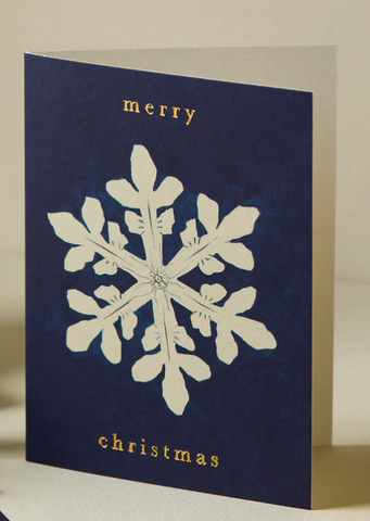 Wanderlust Card - Snowflake 'Merry Christmas' Mini Card