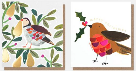 Caroline Gardner Partridge & Patterned Robin Mixed Charity Pack