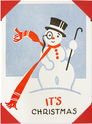 Christmas Snowman Mini Card pk 5