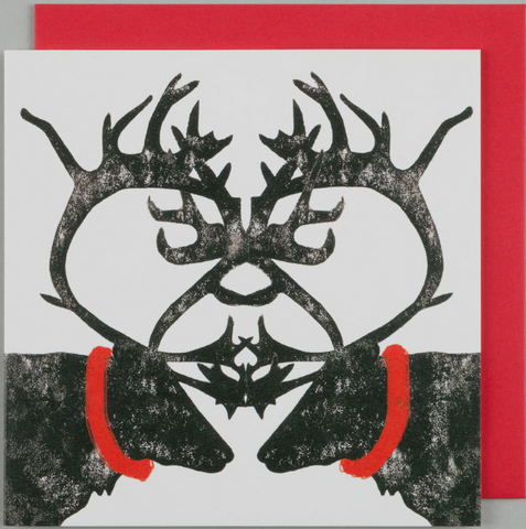 Reindeer Xmas Cards Pack 8