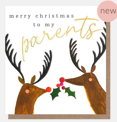 Caroline Gardner - Merry Christmas To My Parents Reindeer With Holly