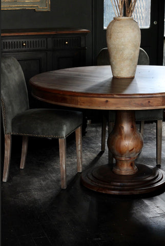 Round Pine Dining/hall Table