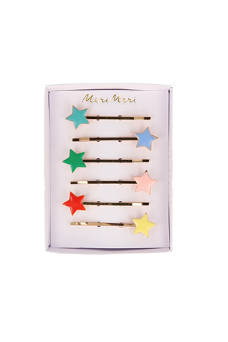 Enamel Star Hair Slides