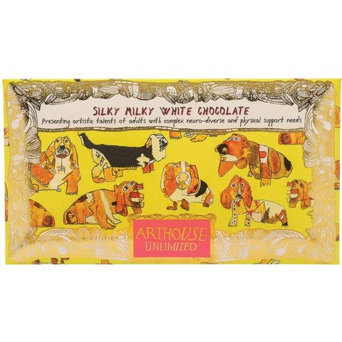 Dogs, Silky Milky White Bar Chocolate with Madagascan Vanilla