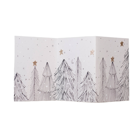 Concertina Hand Finished Christmas Card
