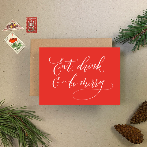 EAT, DRINK & BE MERRY: SINGLE CARD