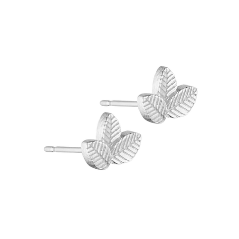Dahlia post earring w. leaves