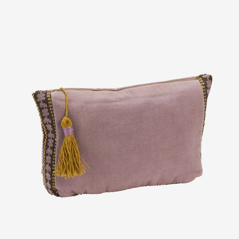 Cotton pouch w/ embroidery
