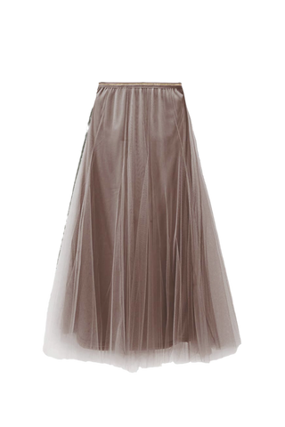 Tulle Layer Skirt in Mink