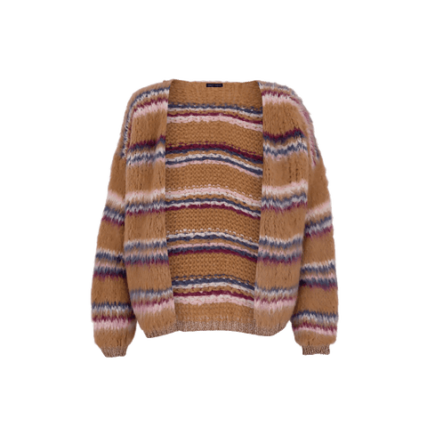 CAYENNE striped cardigan Brown