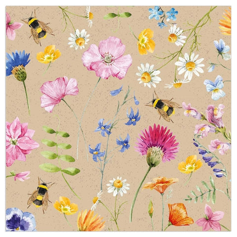 Organic wild flower Paper Napkins