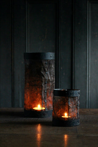 Mesh Drum Candle Holders