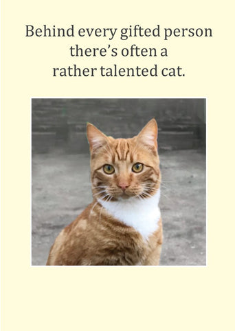 Cath Tate -Talented Cat Greeting Card
