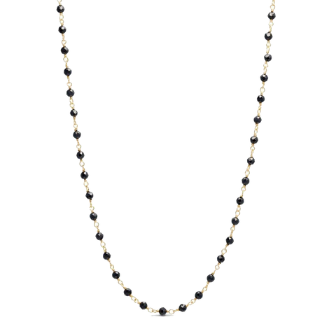 Short necklace w. gemstones, Black Onyx