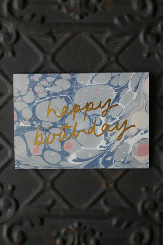Wanderlust Card - Blue Marble 'Happy Birthday'