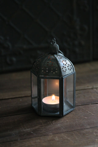 Zinc Mini Lantern - Hexagonal