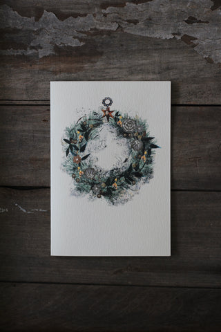 Elena Deshmukh Christmas Card, Candlelit Garland