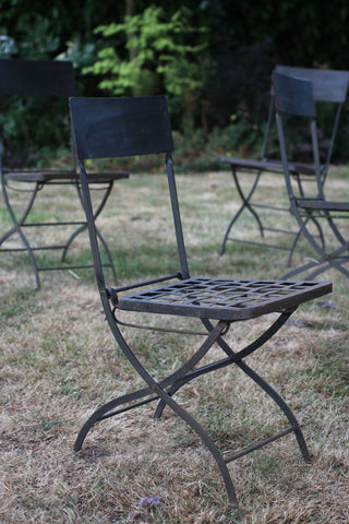 Pair of Metal Folding Garden Chairs