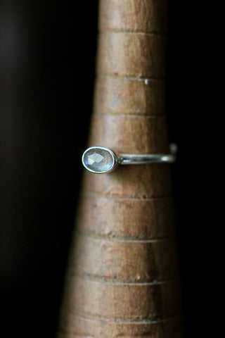 Labradorite Atomic Micro Silver Ring, by SVP