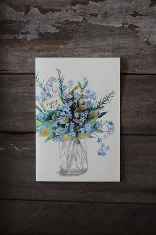 Elena Deshmukh Card, Thinking of You Forget-me-nots