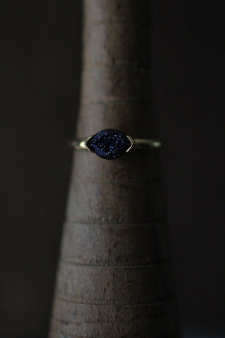 Blue SunStone Siren Gold Plated Ring, by SVP