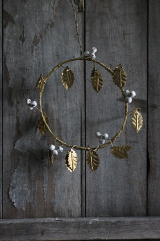 Walther & Co Holly Wreath Decoration