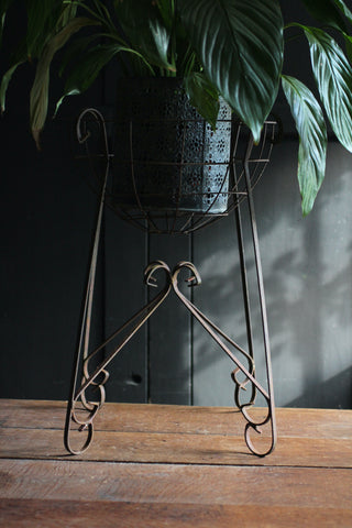 Pair of Vintage Wirework Planters