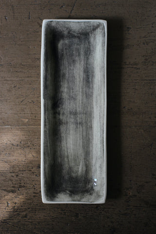 Wonki Ware Skinny Utensil Plate - Plain Charcoal