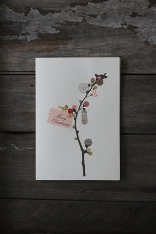 Elena Deshmukh Christmas Card, Jewelled Branch