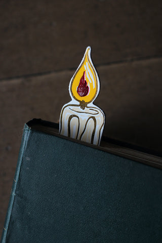 Candle Bookmark | White